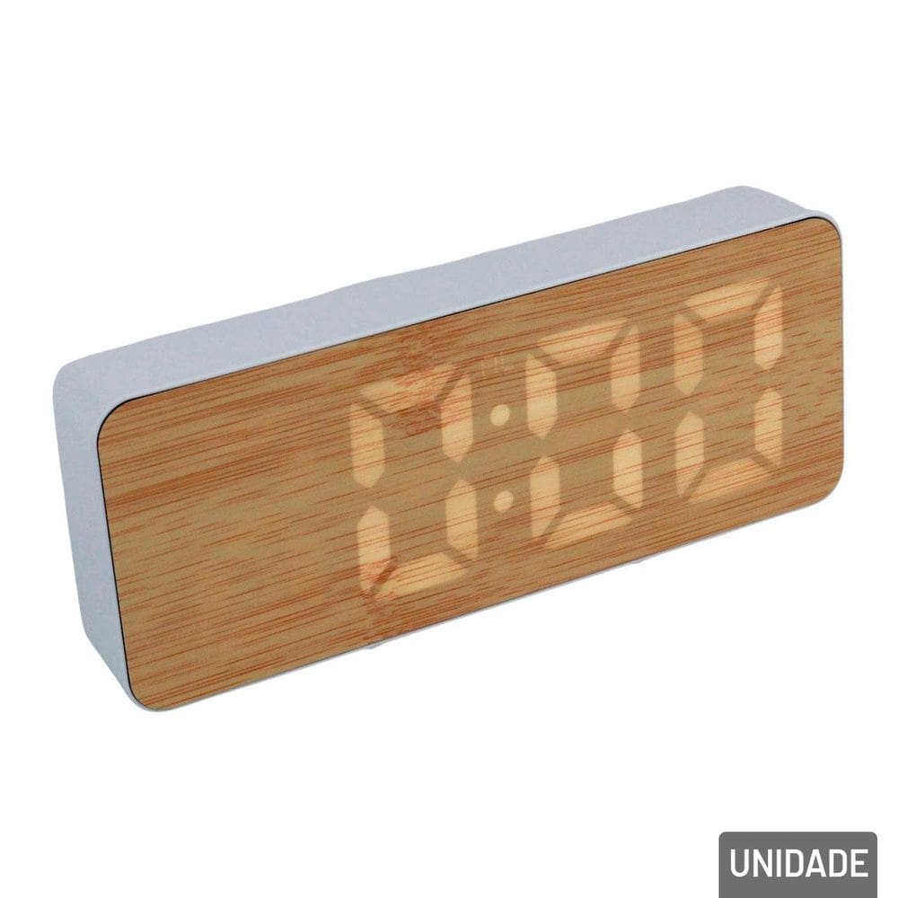 Relógio de Mesa Digital 15cm LED Despertador - Tudo em Caixa