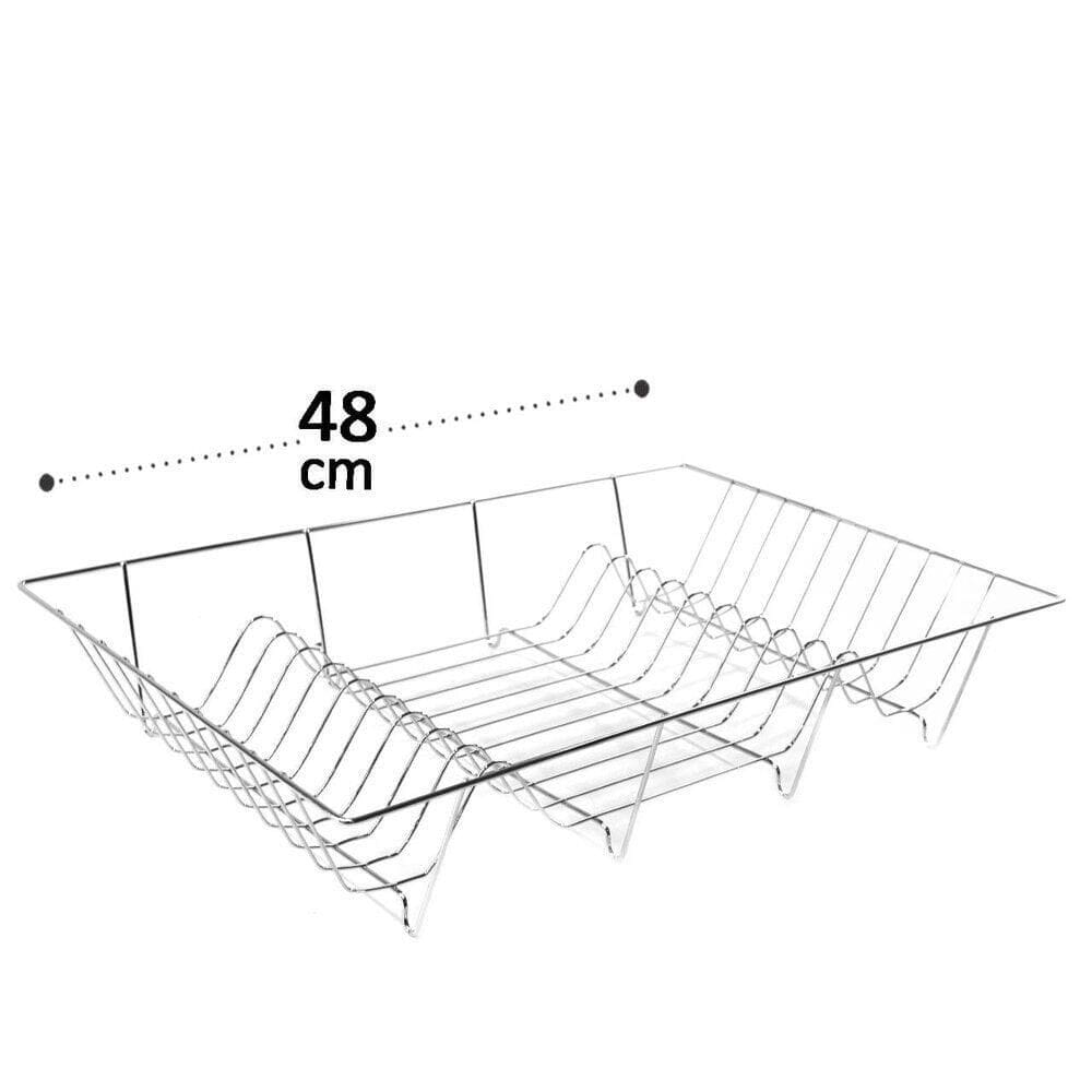 Escorredor de Louças Inox 48x32cm - Tudo em Caixa