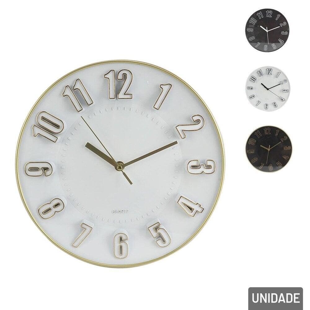 Relógio Analógico de Parede 28cm Color - Tudo em Caixa