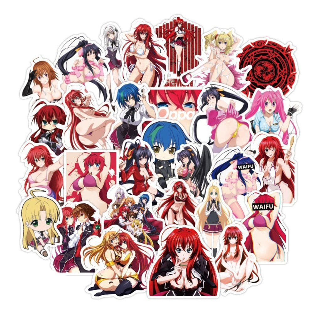 Adesivos High Schools D D D, vinil impermeável, anime, 50 unidades