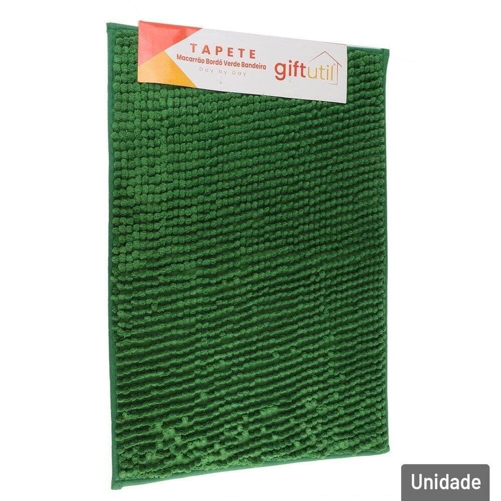 Tapete de Poliéster 38x58cm Felpudo Verde - Tudo em Caixa