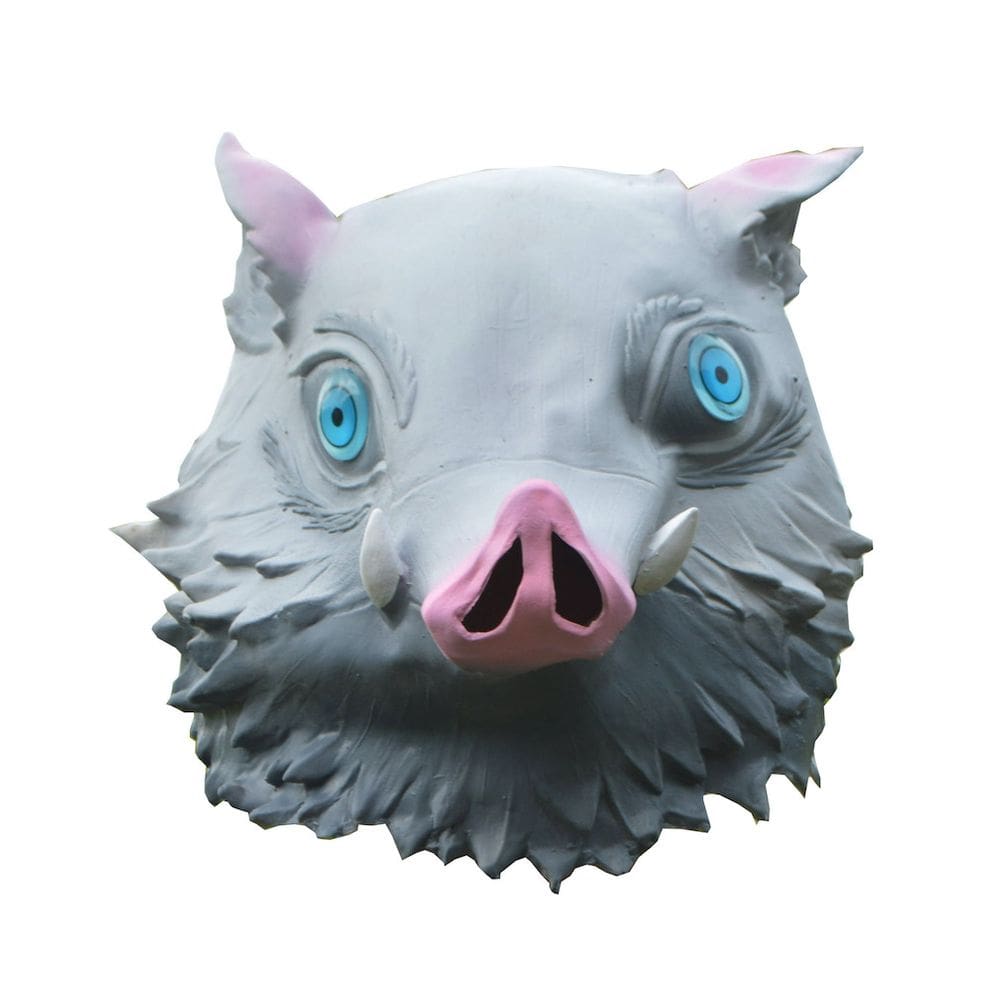 Máscara Cosplay Hashibira Inosuke Latex Full Face para o Halloween