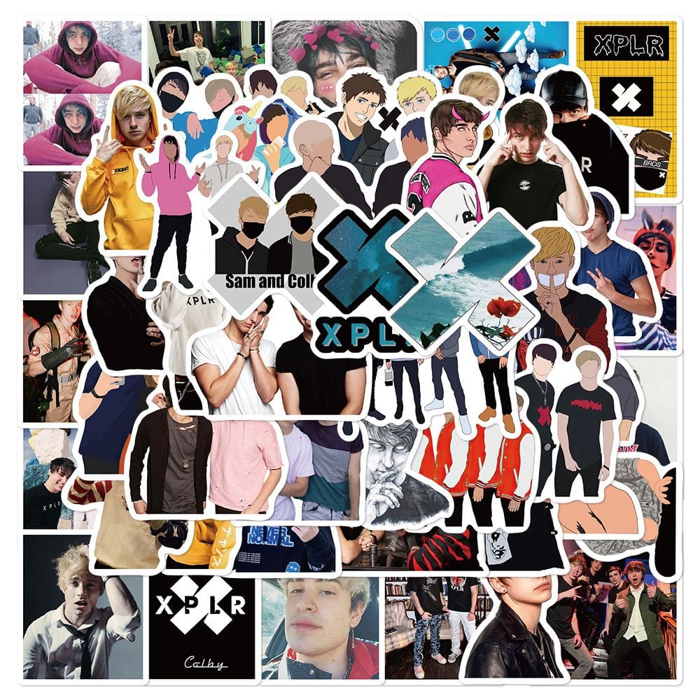 Pacote de adesivos de anime Sams and Colbs, vinil impermeável, 50 unidades