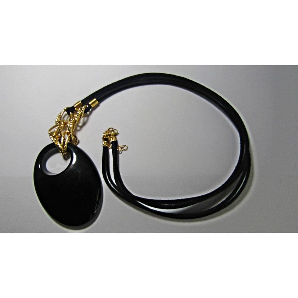 Colar Artesanal Cordão De Camurça E Pingente De Acrílico F