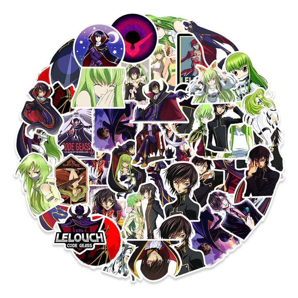 Adesivo Code Geass Anime Cartoon Vinil PVC impermeável (50 unidades)