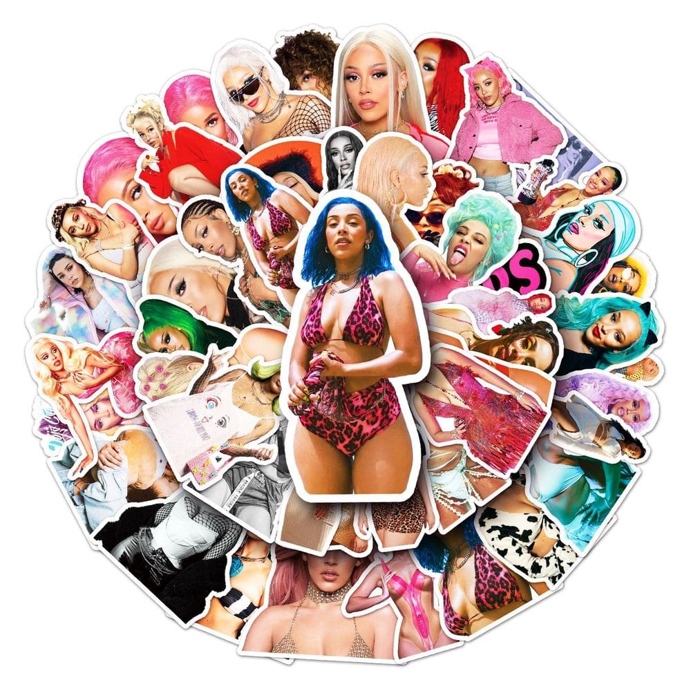 Pacote de adesivos Dojas Cats, vinil impermeável, 50 unidades