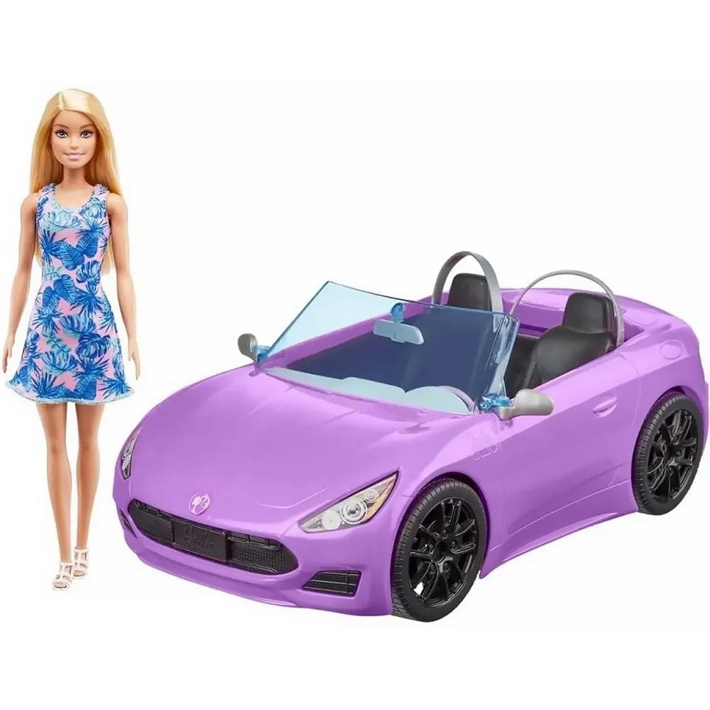 Carro Conversível Barbie Roxo com Boneca HBY29 - Mattel