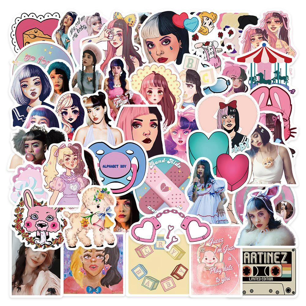 Adesivos Melanies Martinez, vinil impermeável, anime, 50 unidades