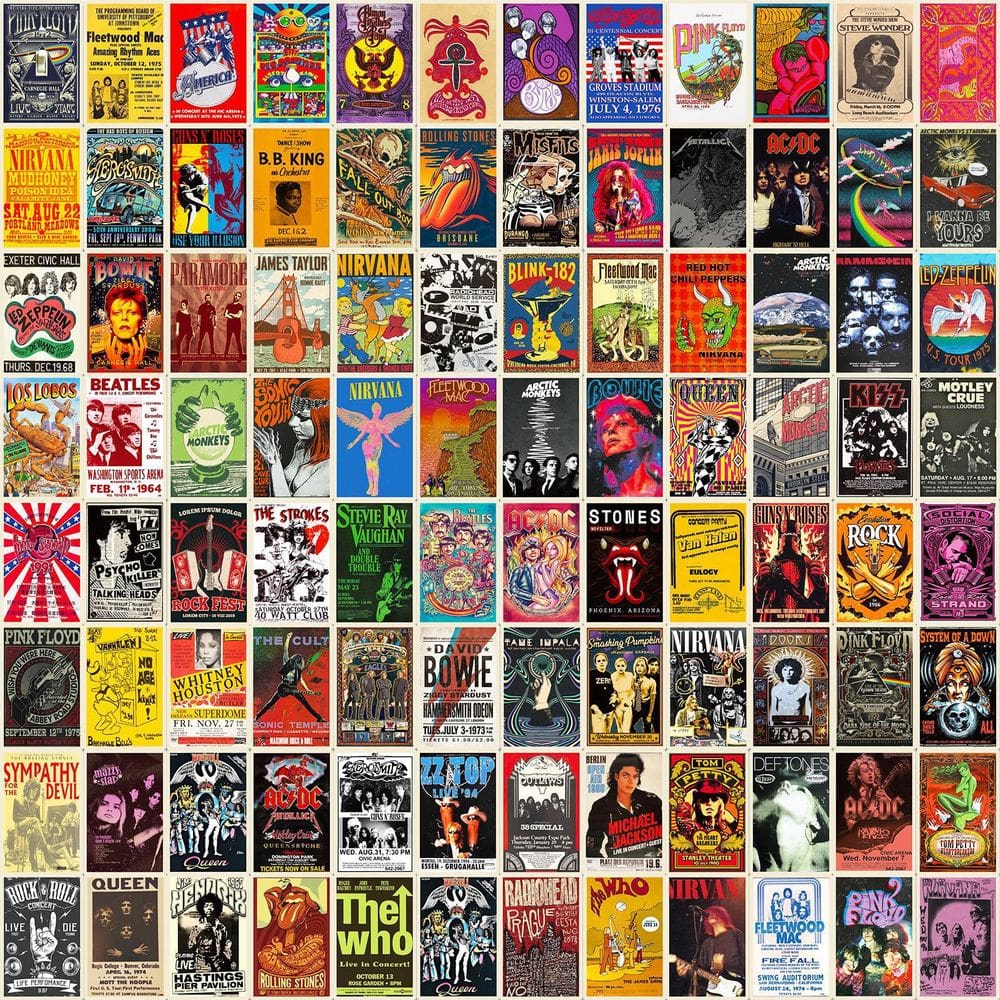 Pacote de adesivos Retro Classic Movie Poster Anime Waterp 100 unidades