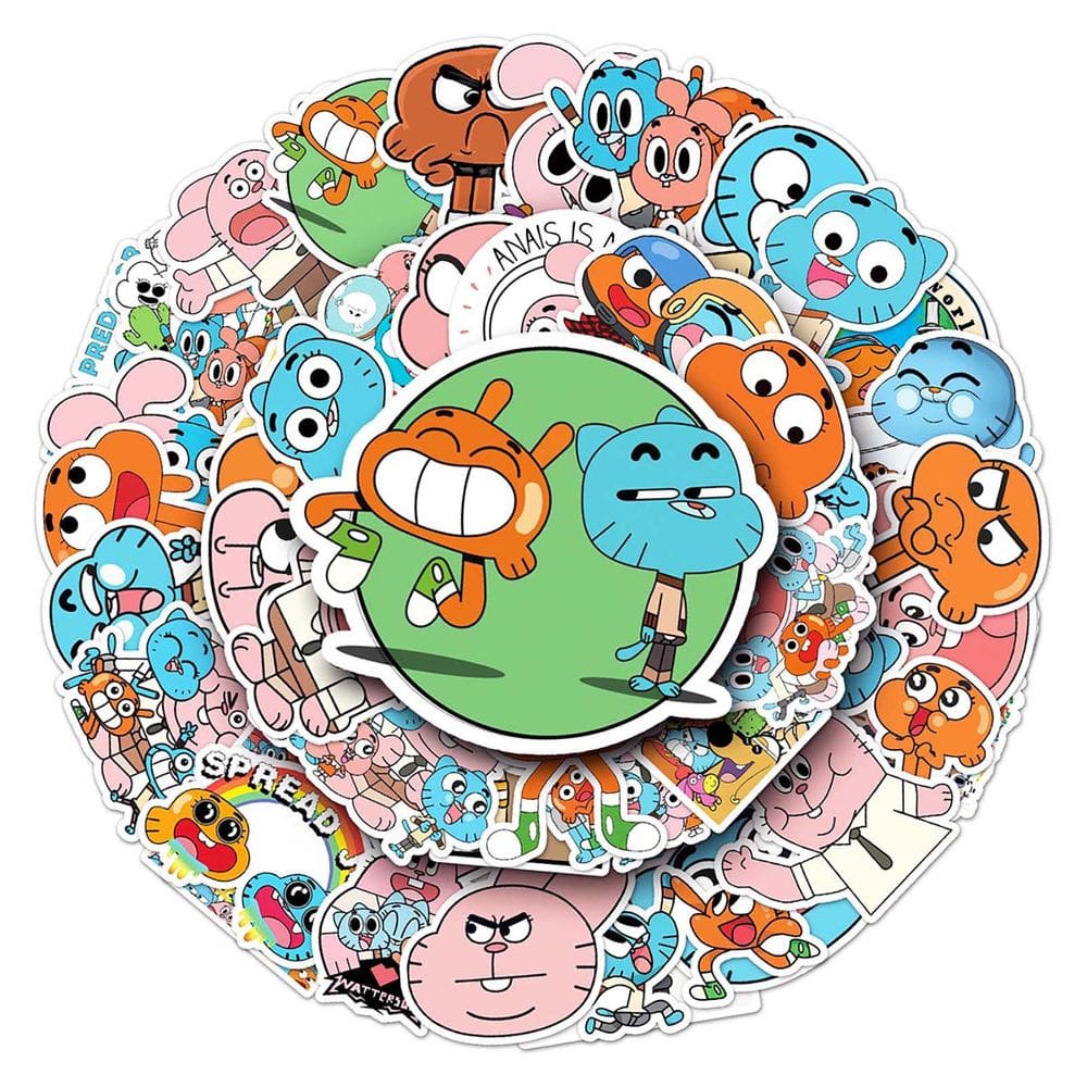 Adesivos Amazings Worlds of Gumballs Anime Waterp 50 unidades