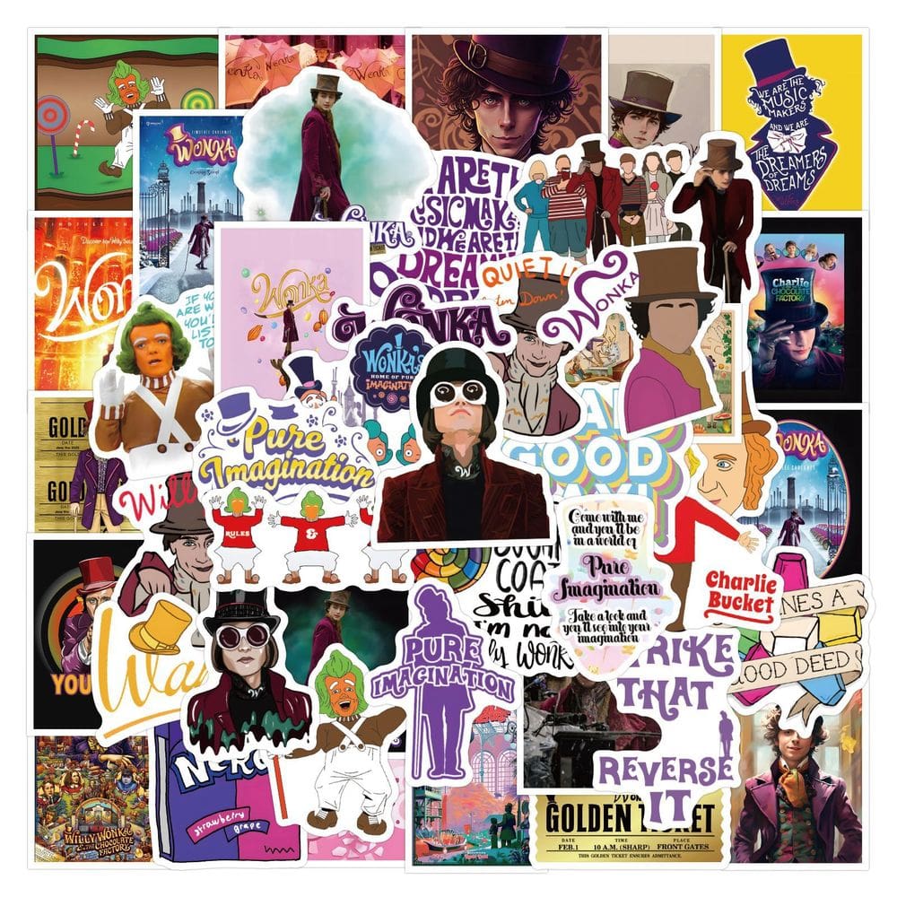 Adesivos de vinil impermeável Wonkas Anime 50 unidades/lote