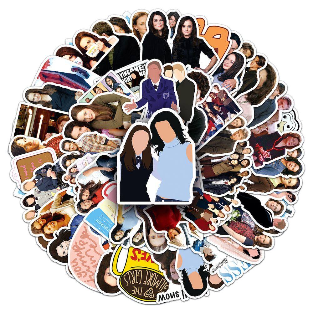 Pacote de adesivos Gilmore Girls Anime, 51 peças de desenho animado decorativo