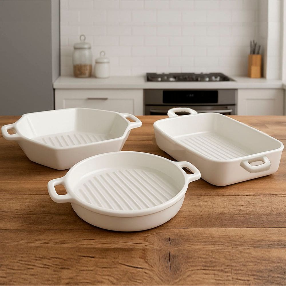 Travessas Petisqueiras Assadeiras Cerâmica Servir Jogo 3pçs