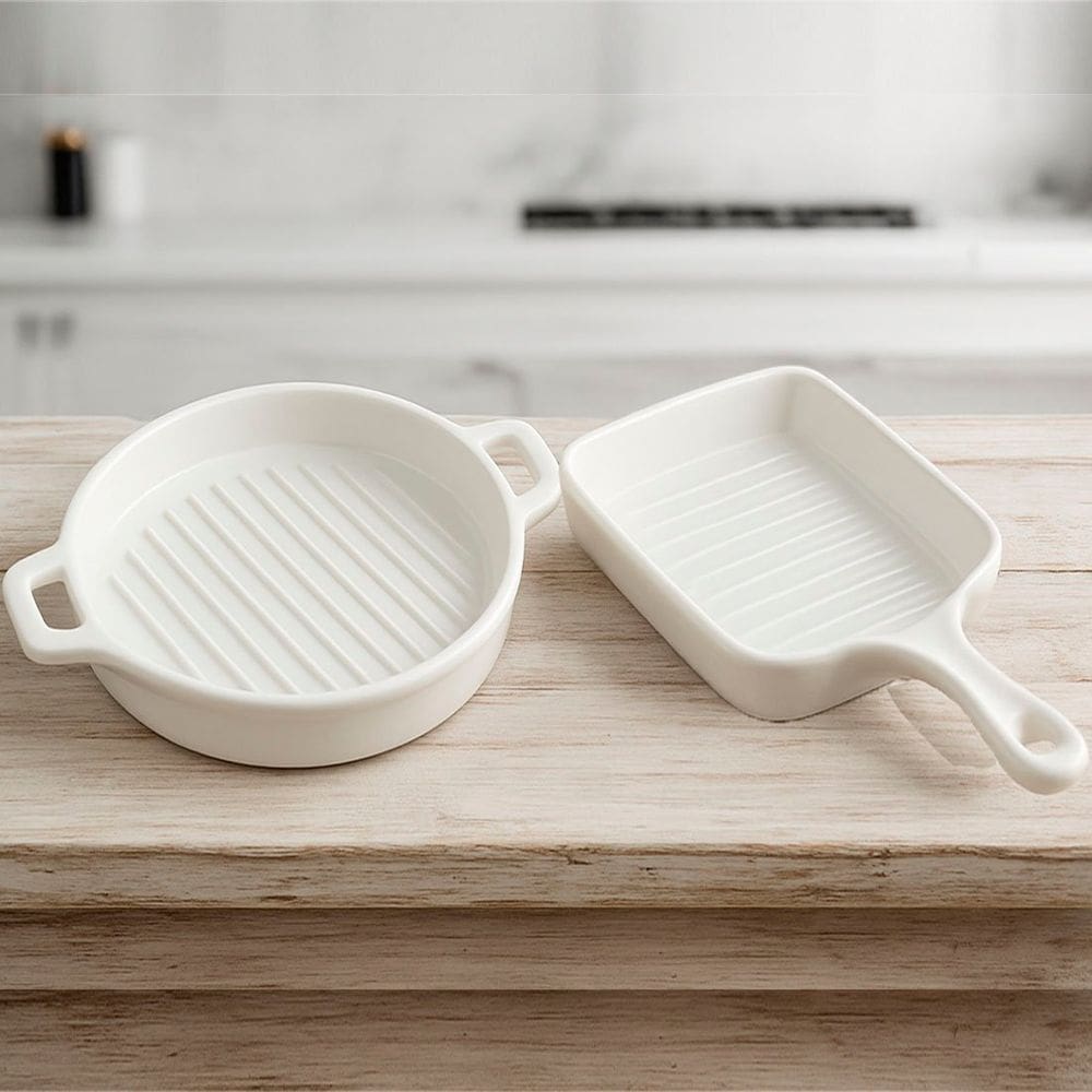 Travessas Petisqueiras Assadeiras Cerâmica Servir Jogo 2pçs