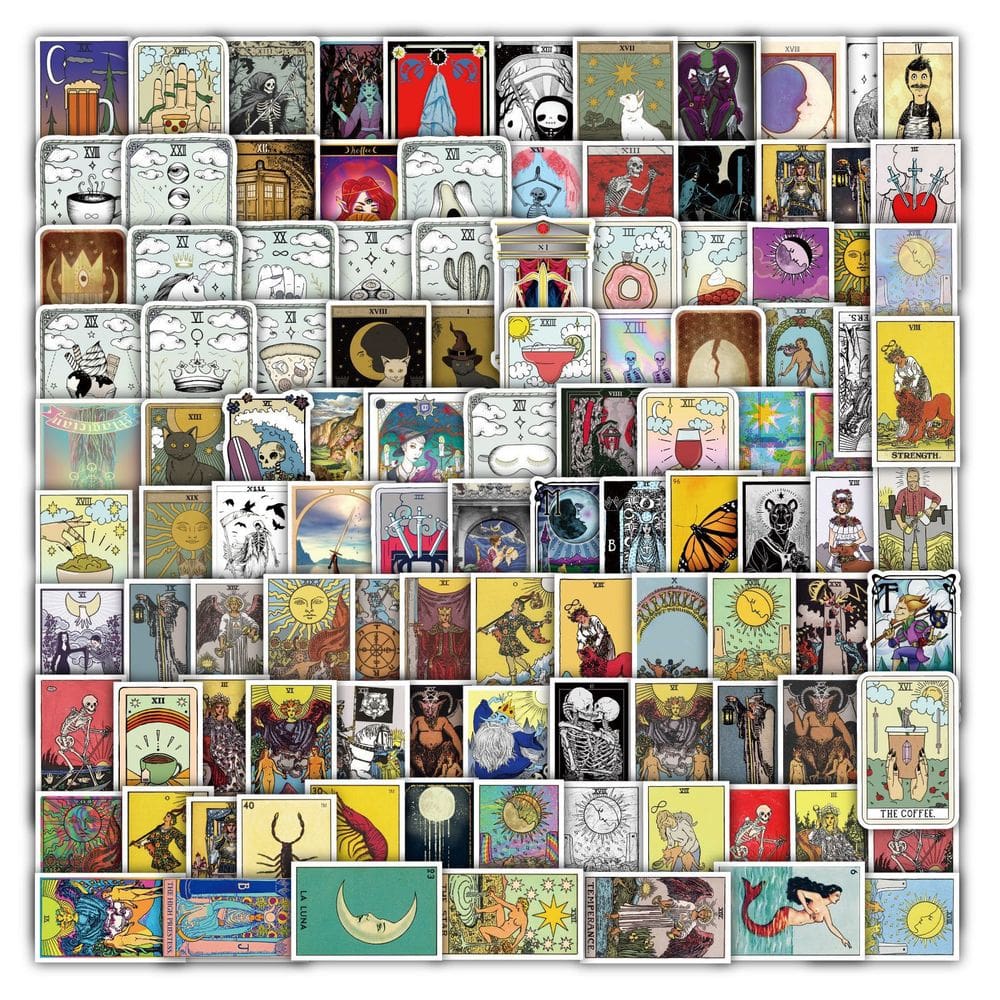 Pacote de adesivos Tarots Anime, vinil impermeável, 110 unidades