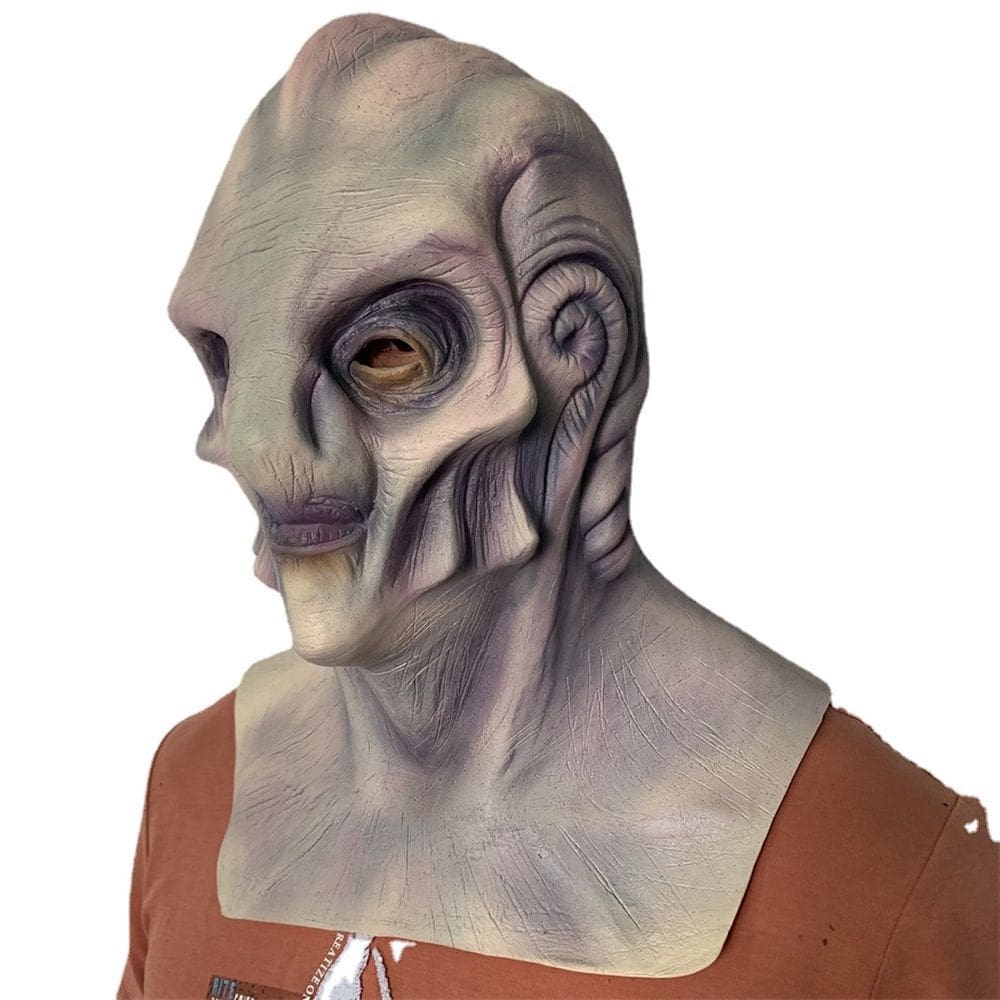 Mask UFO Alien Headgear Latex Face Cosplay Traje de Cosplay