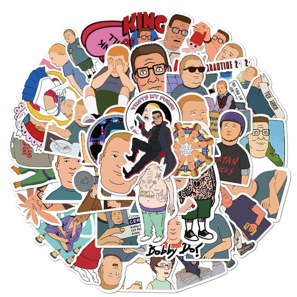 Pacote de adesivos Kings Of The Hills Anime, 50 unidades