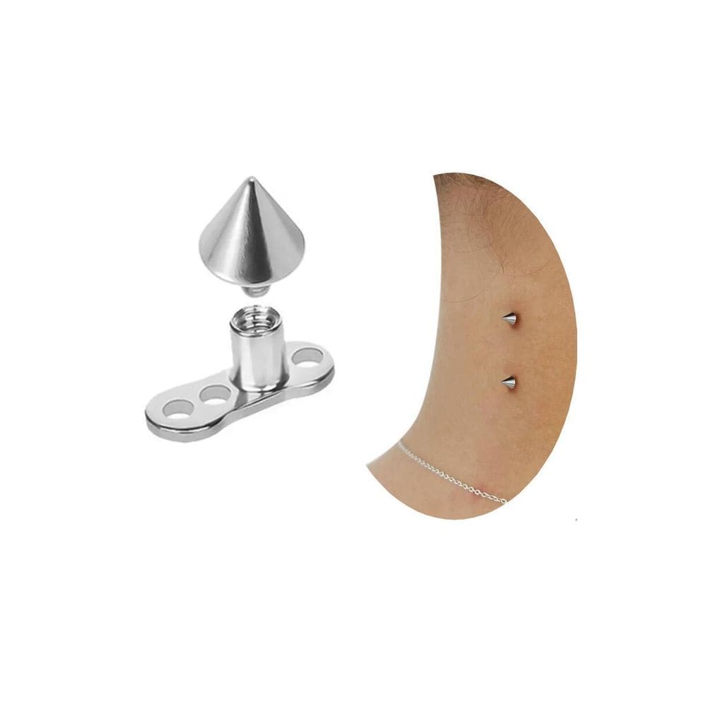 Piercing Microdermal Spike Modelo Titanio Com Base