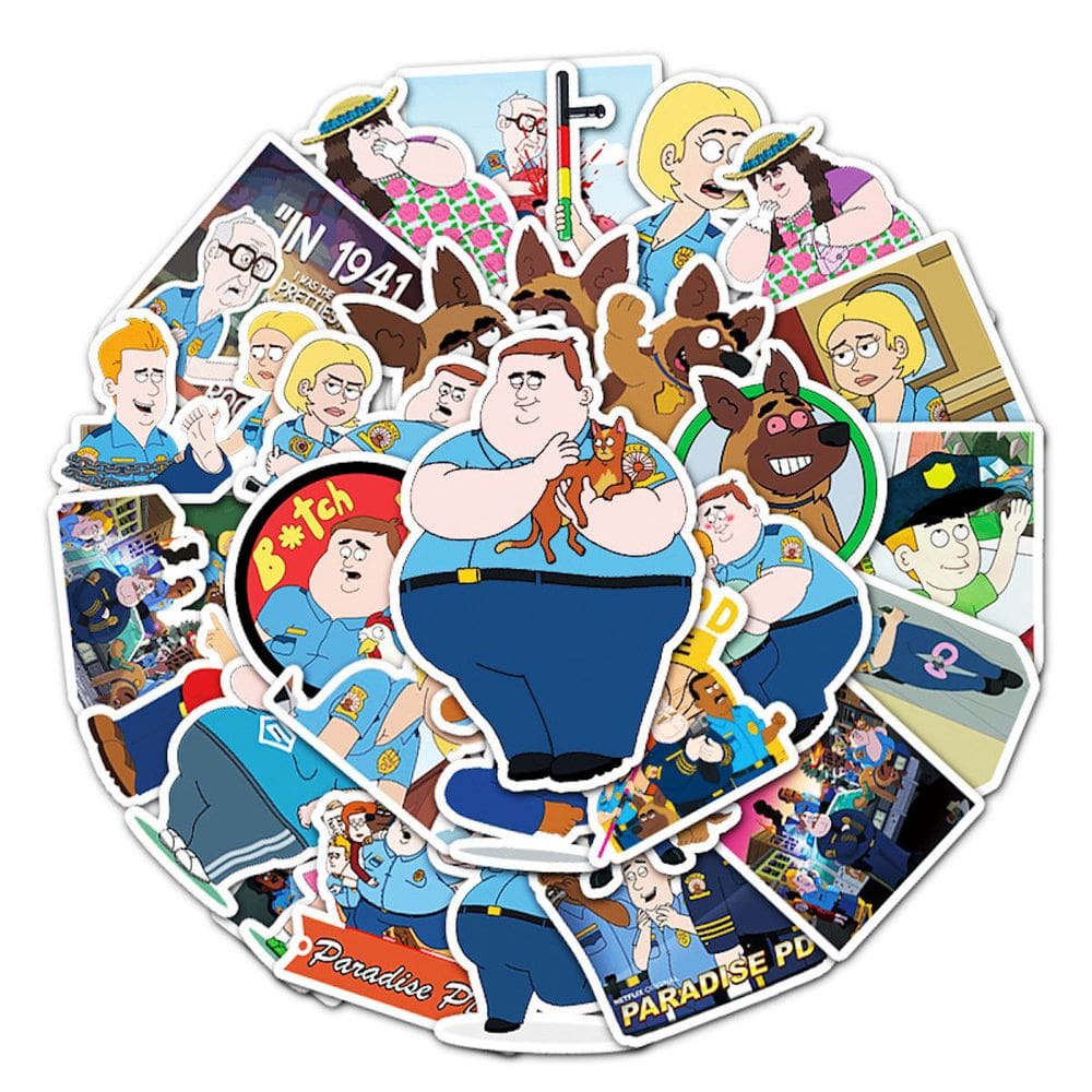 Pacote de adesivos Paradises PDs Anime Waterproof Vinil 50 unidades