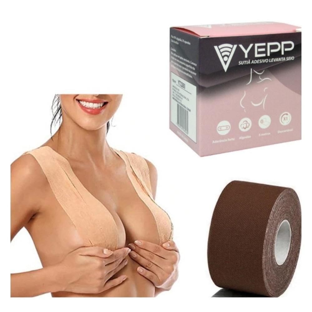 Levanta Peito Adesivo Sutia Invisivel Fita Push Up Efeito Silicone Boop Grande 5 Metros 3d