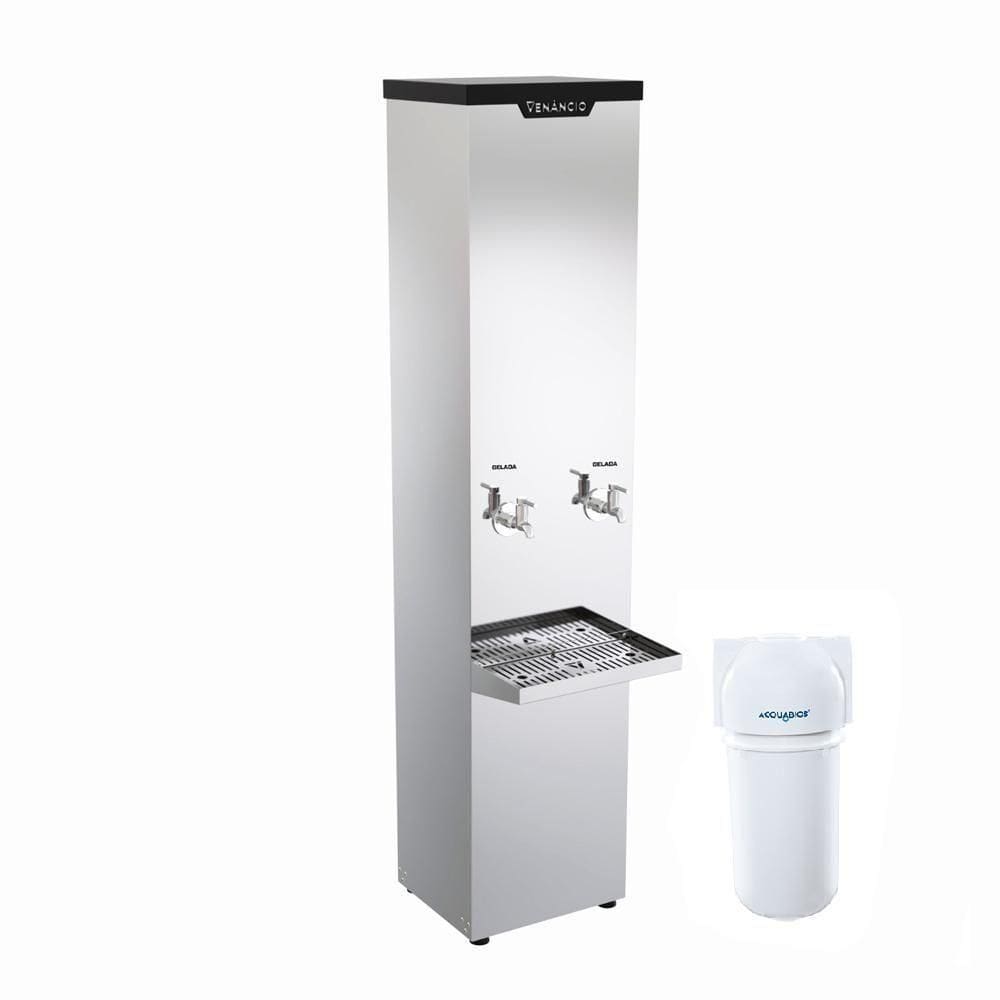 Kit Bebedouro Industrial 50 Litros Refrigerado Inox Bi50l 110V + Filtro - Venâncio 110V