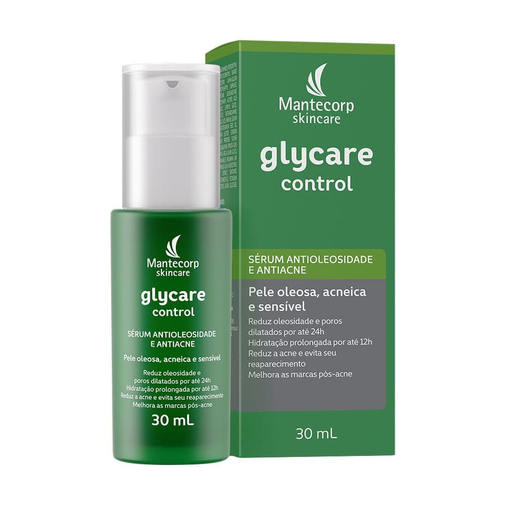 Glycare Control Sérum Antioleosidade e Antiacne Pele Oleosa Acneica e Sensível 30ml