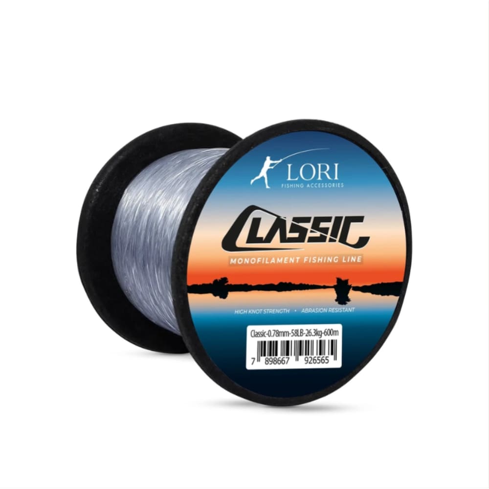 Linha Monofilamento Lori Classic 600m Anti-UV Transparente Vários Tamanhos