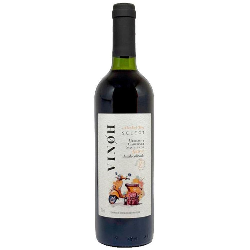 Vinho Sem Álcool Tinto Suave Merlot E Cabernet Vinoh- 750Ml