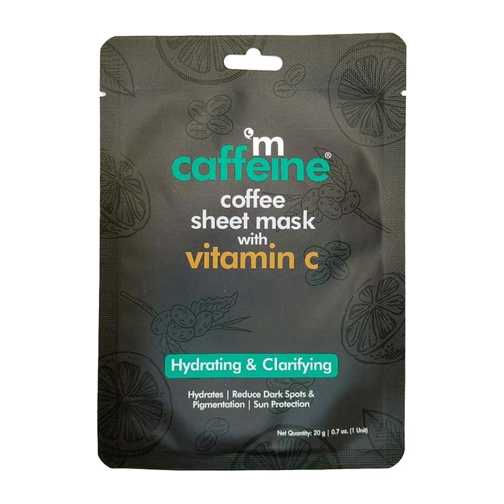 Mascarilla facial en hoja mCaffeine de café con vitamina C y ácido hialurónico - 1 unidad