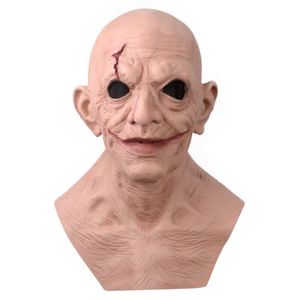 Máscara facial completa Barehead Latex Cosplay Costume Pro