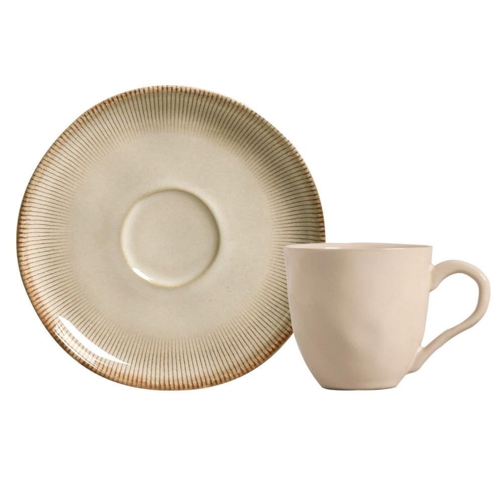 Xícara de Café Bio Raio Porto Brasil 120 ml com Pires