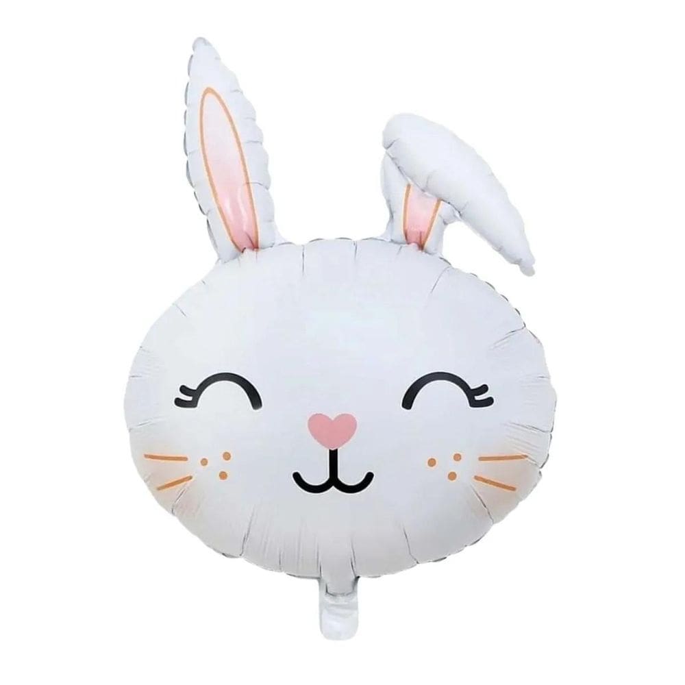 Kit Balão Metalizado Coelhinha Coração Estrela Com 3 Peças