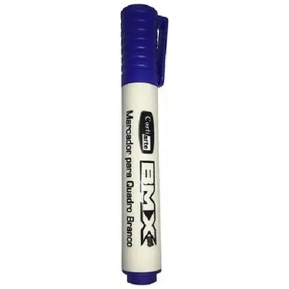 Marcador Azul Para Quadro Branco Bmx Pro