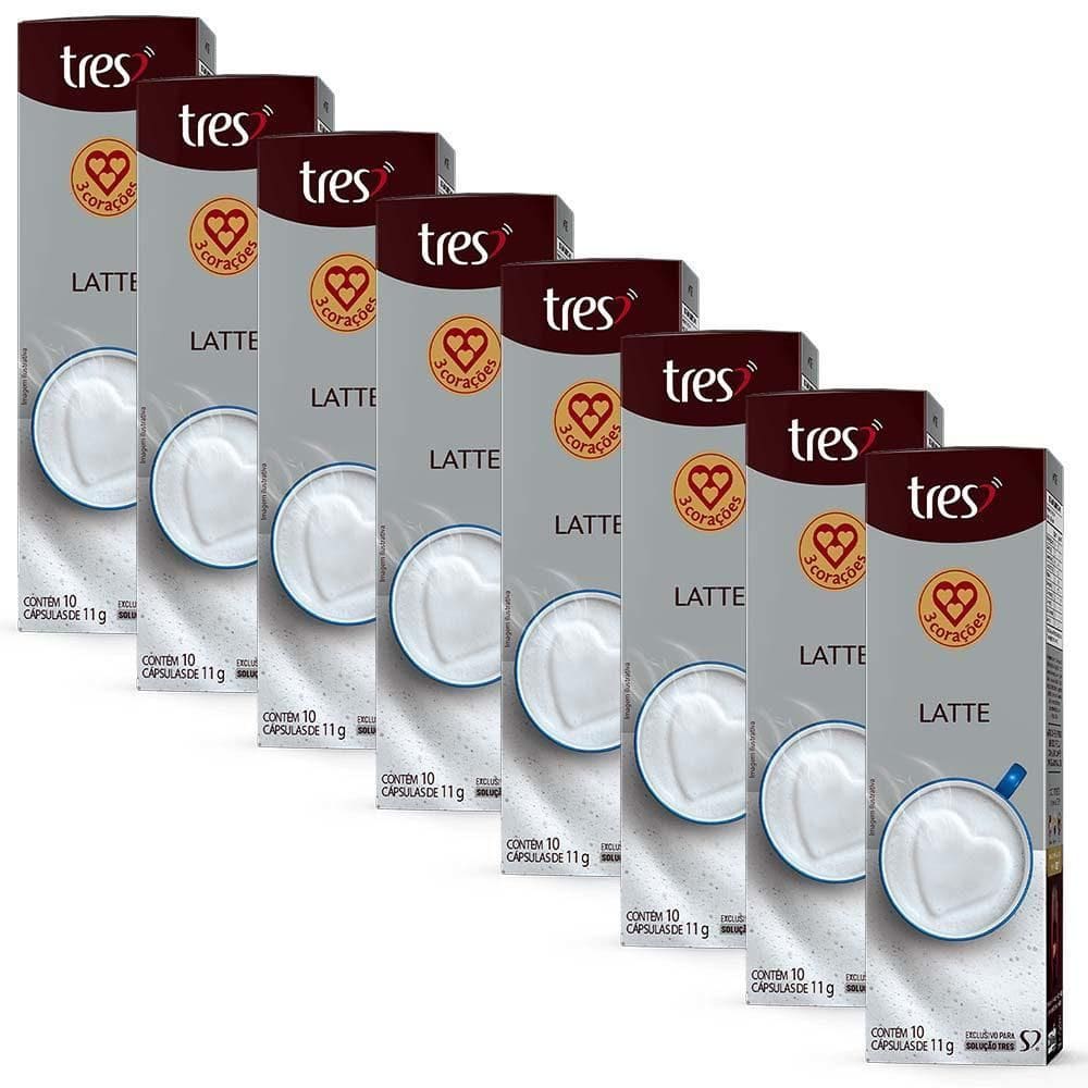 80 Cápsulas Três Corações Latte