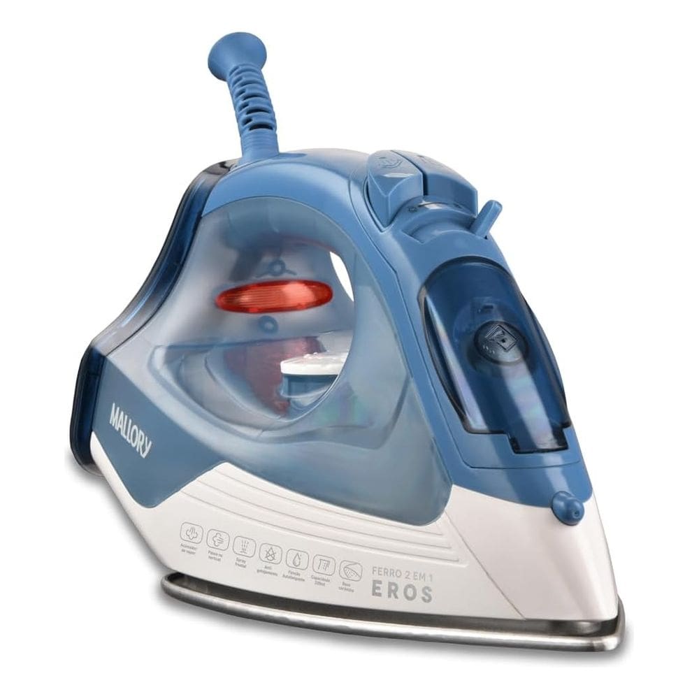 Ferro a Vapor Mallory Eros Base Cerâmica, Spray de Água, Salva Botões e Reservatório de 220ml