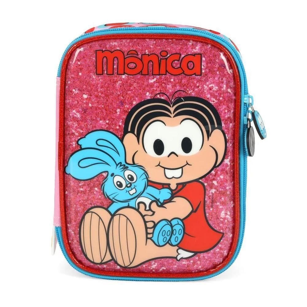 Estojo Escolar Infantil Box Turma Da Monica Puxador Personal