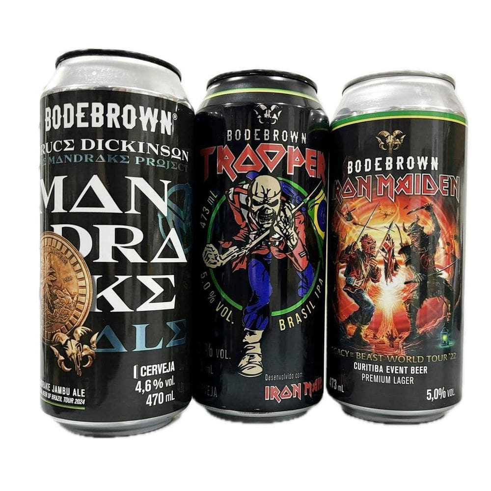 3 Cervejas Especiais Iron Maiden  Brasil Coleção
