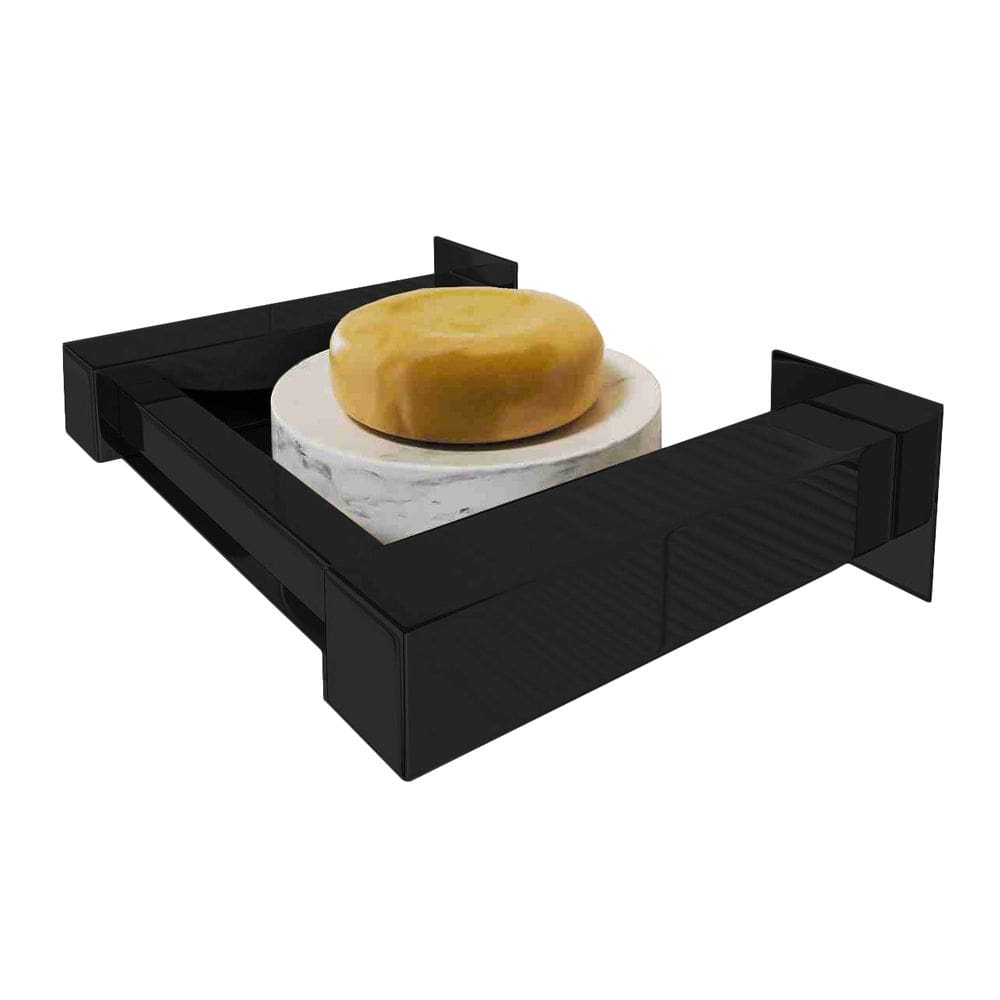 Saboneteira Aço Inox 16cm Preto Fosco