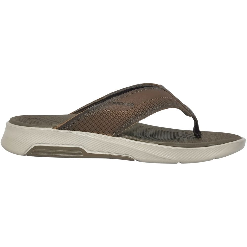 Chinelo Dedo Masculino Casual Dia a Dia Passeio em Couro Ultra Conforto Levitech Pegada 134701