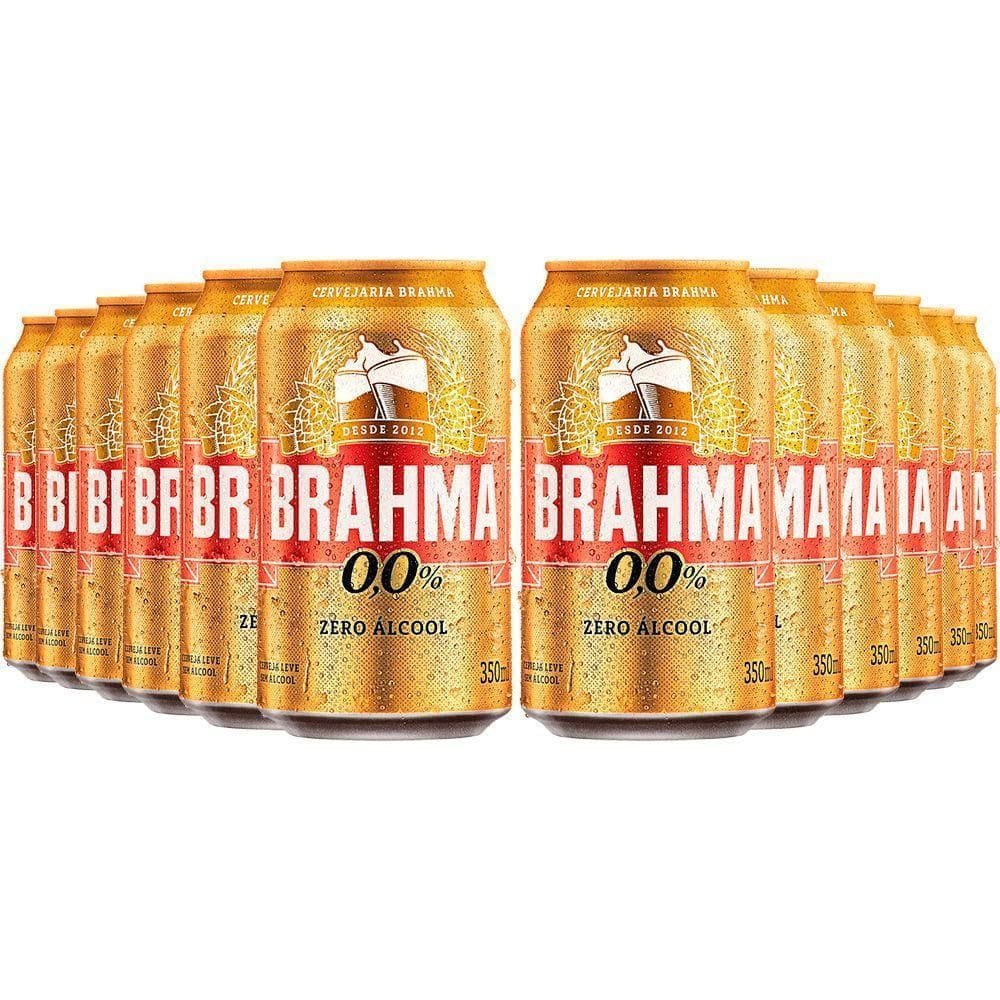Cerveja Sem Álcool Brahma - Lata 350Ml - Nacional - 12 Un