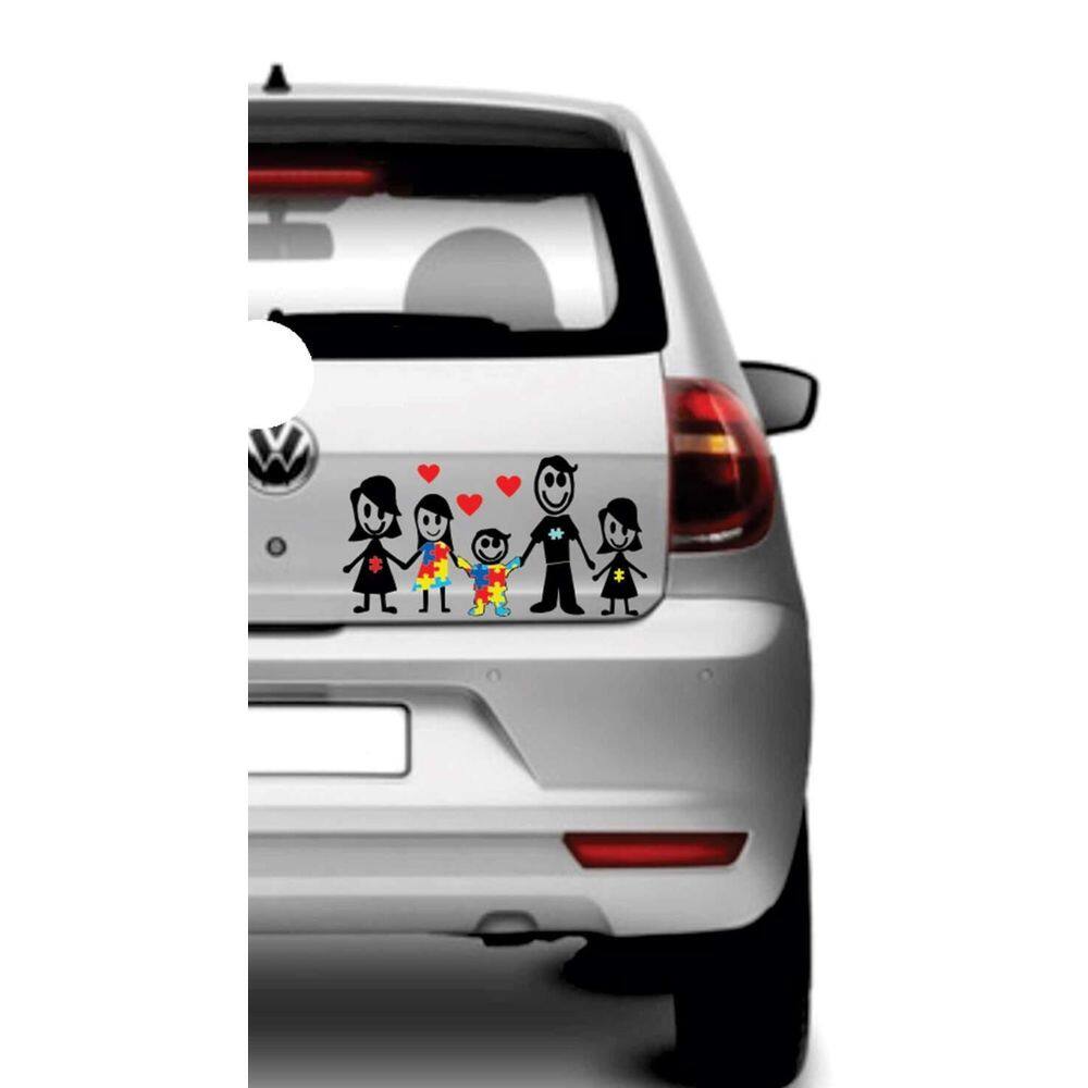 Adesivo De Carro Familia Feliz Mod48