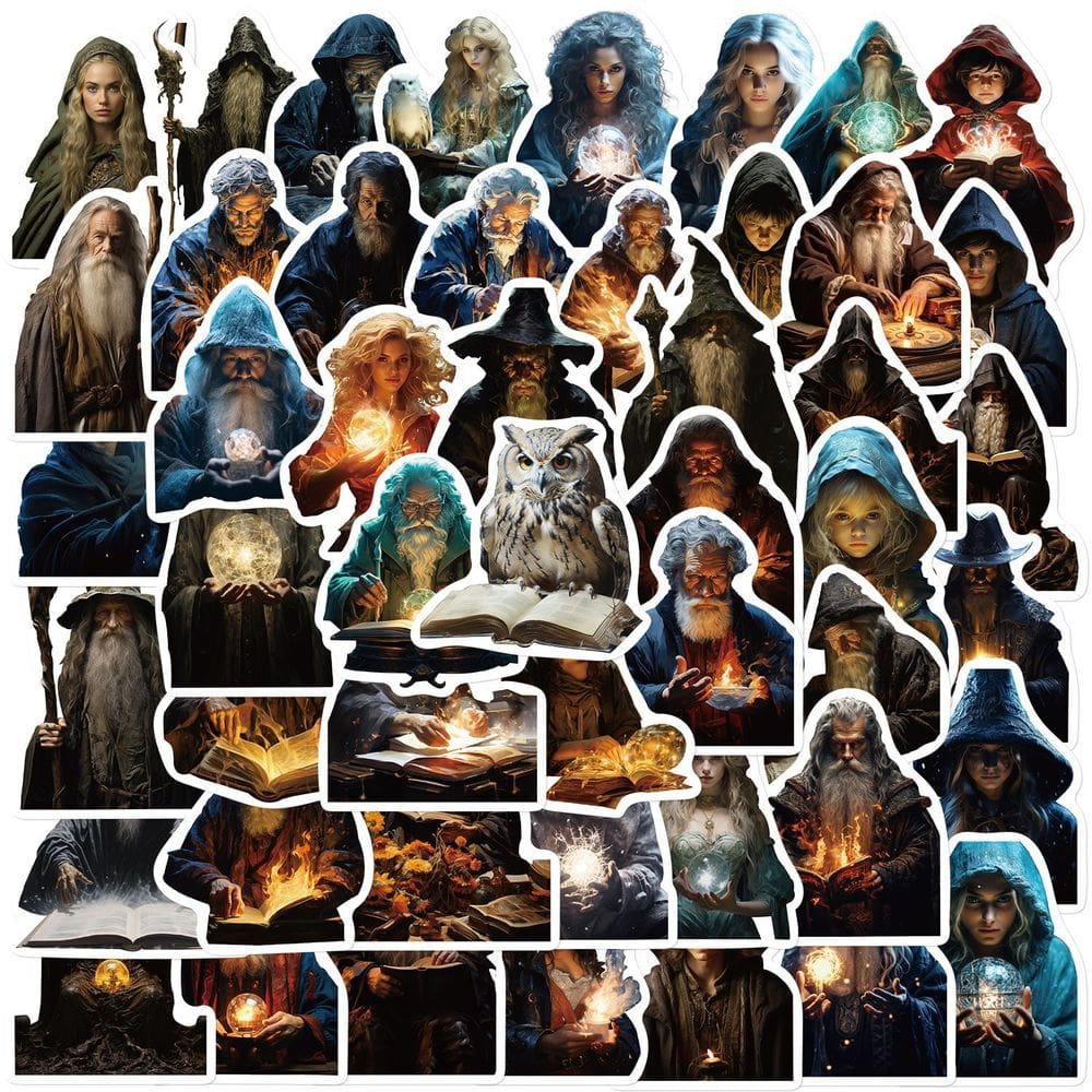 Adesivos Wizards, vinil impermeável, anime, 50 unidades/lote D