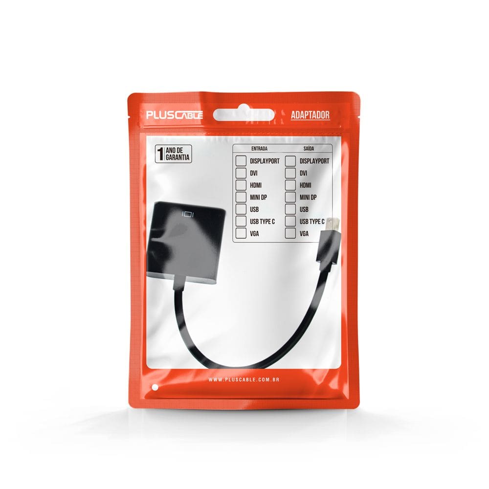 Adaptador Mini DisplayPort para VGA PlusCable ADP-203BK