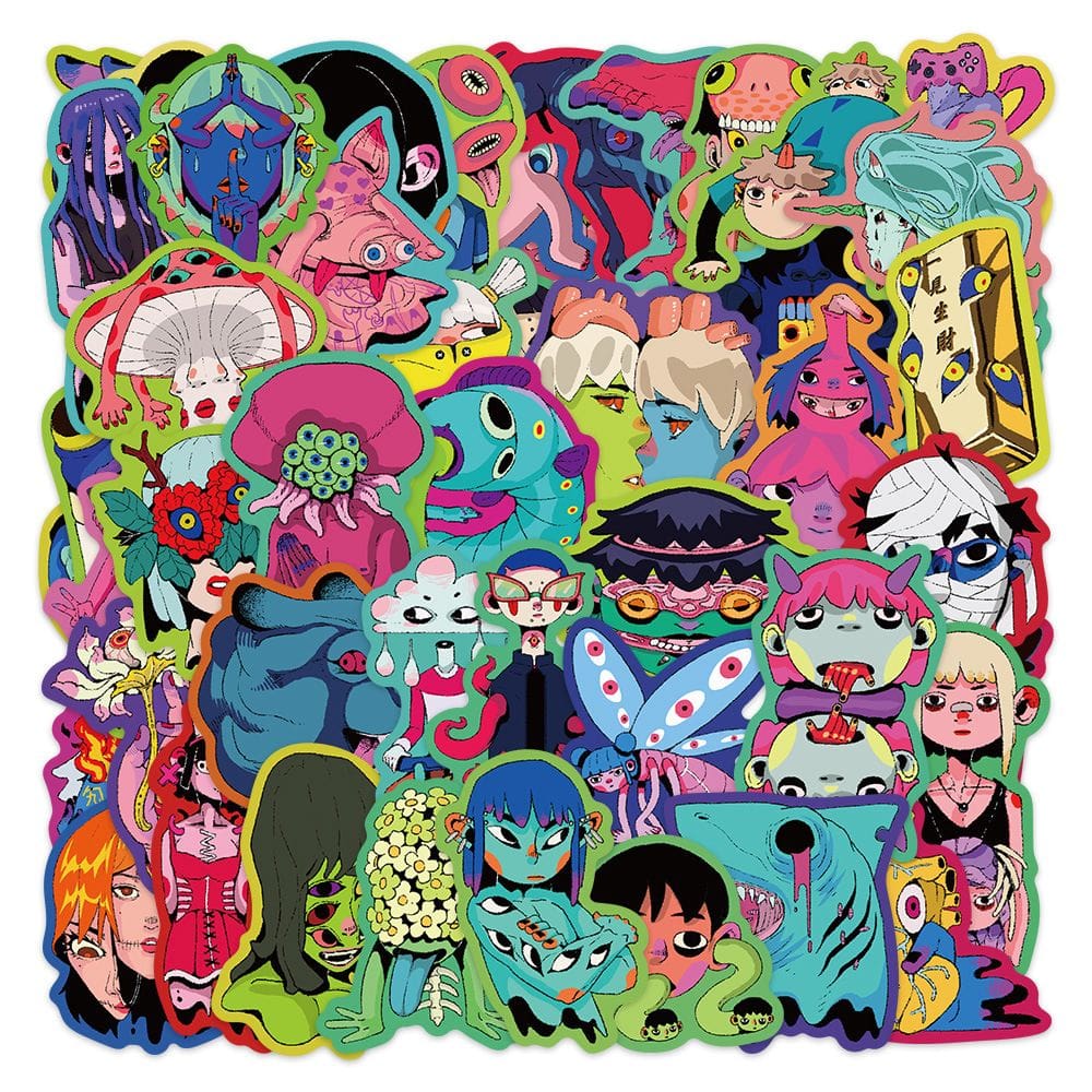 Adesivos Mentals Pollutions Bleeding Sharks 50 unidades/lote