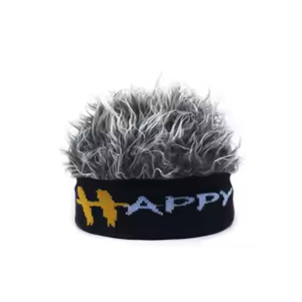 Gorro De Malha Com Peruca De Cabelo Chapéu De Malha Elastic