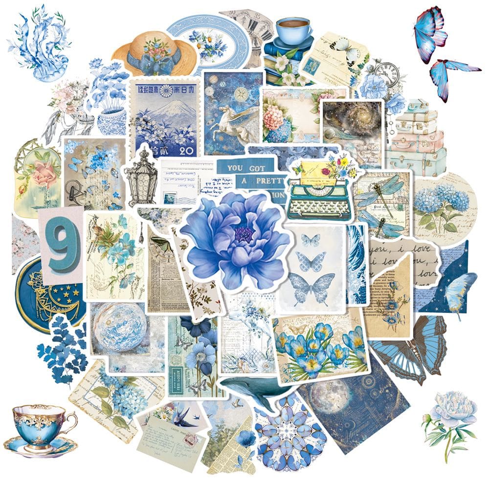 Lote de adesivos: 50 peças Blues Styles Dragonflys Butterflys Letters