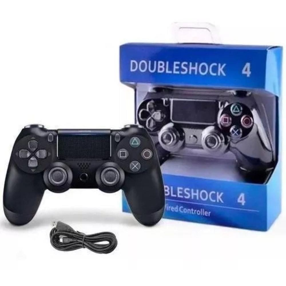 Controle Preto Analógico Bluetooth Pc E Console Presente Seu