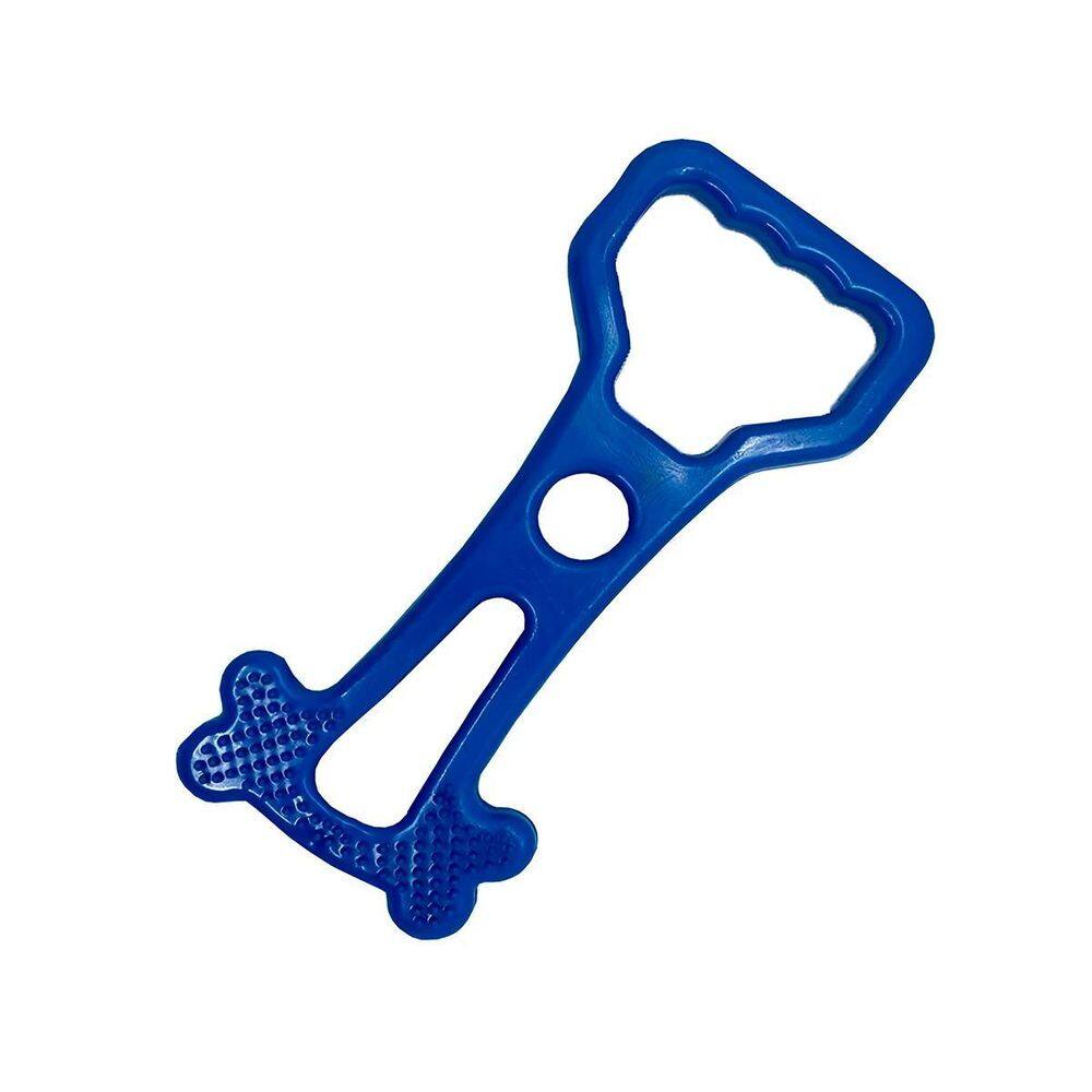 Mordedor Puxador Canino Azul Brinquedo Pet Resistência