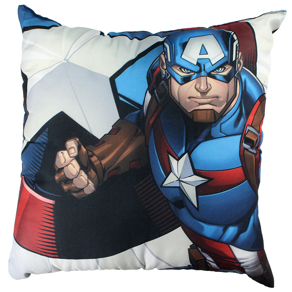 Almofada Fibra Microfibra 40X40cm Avengers Capitao