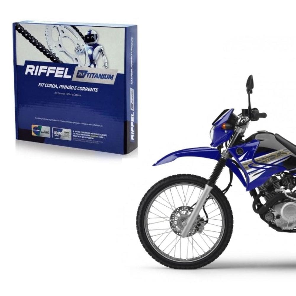Kit Relação Transmissão Riffel Xtz 125 De 2003 Ate 2015